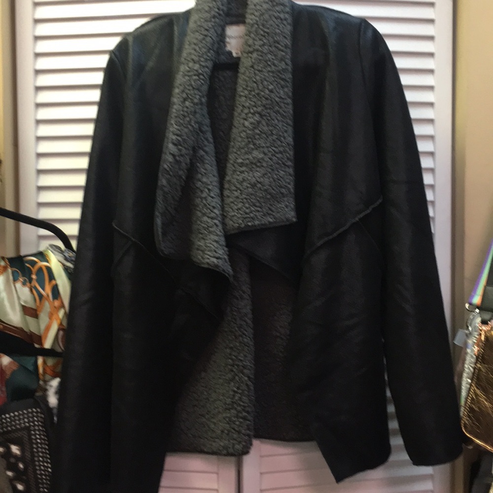 Brand new Cherish black shearling lined jacket